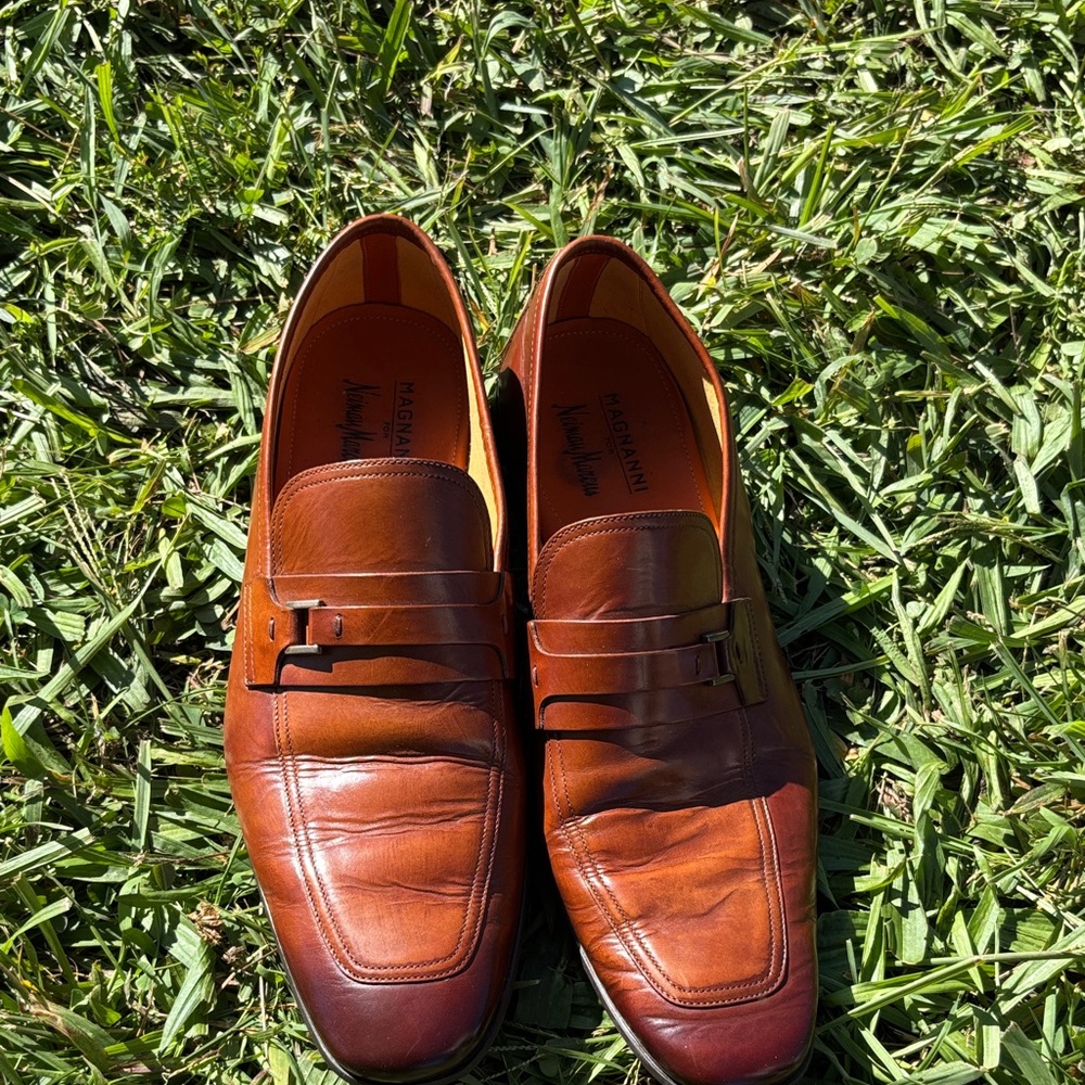 Magnanni Cognac Leather Men's Loafers